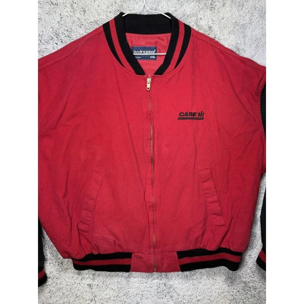 Vintage Case IH International Harvester Bomber Jacket‎ Sz XXL USA Made Swingster
